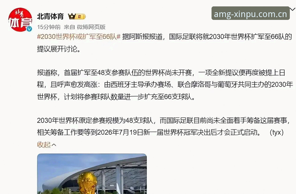 2030世界杯扩军操作教程：从66队方案看中国男足入场机会